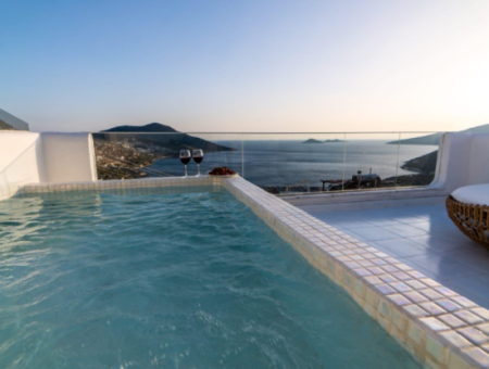 Triplex Villa With Full Sea And Princes' Islands View Detached Pool In Kalkan, Kaş